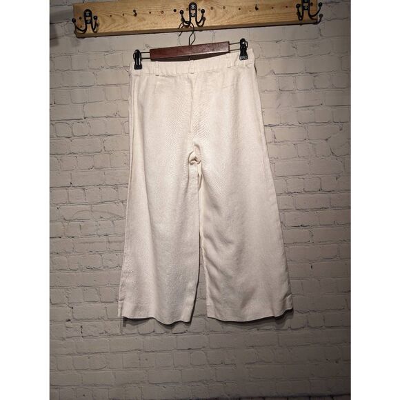 Michael Kors white linen wide leg capris size 2 * - Picture 2 of 4